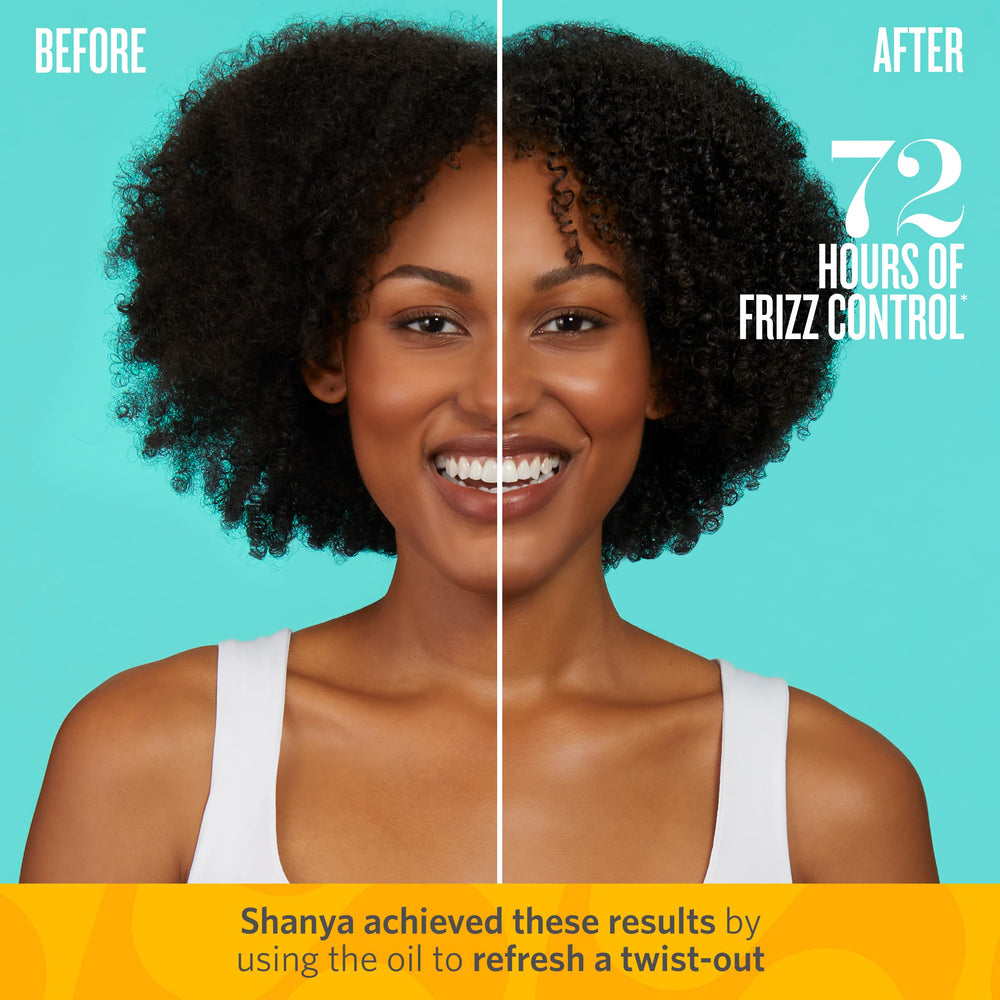 Sol de Janeiro Glossy Nourishing Hair Oil with frizz control on waves.