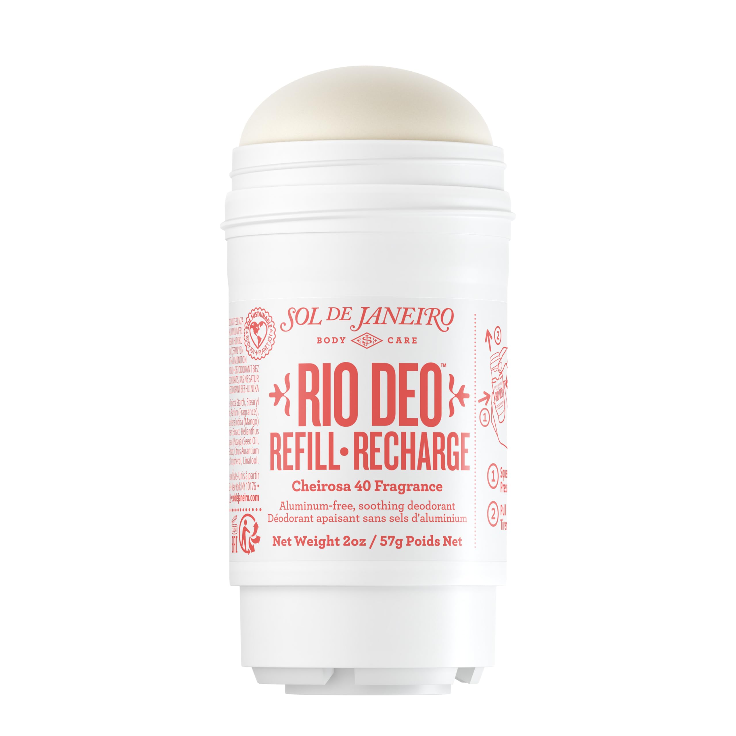 Sol de Janeiro Rio Cheirosa 40 deodorant bar refill amber for odor control