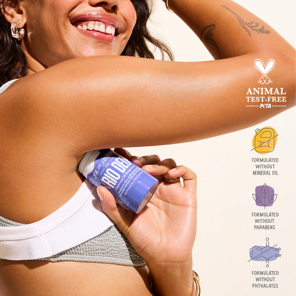 Sol de Janeiro Rio Cheirosa 59 softens underarm skin and hair for a cleaner feel.