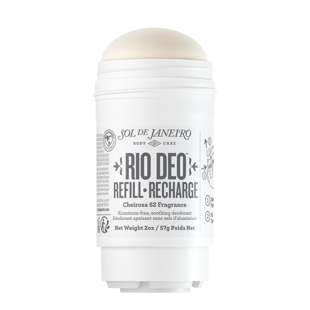 Sol de Janeiro Rio Deo Cheirosa 62 refill package shows eco-friendly system.