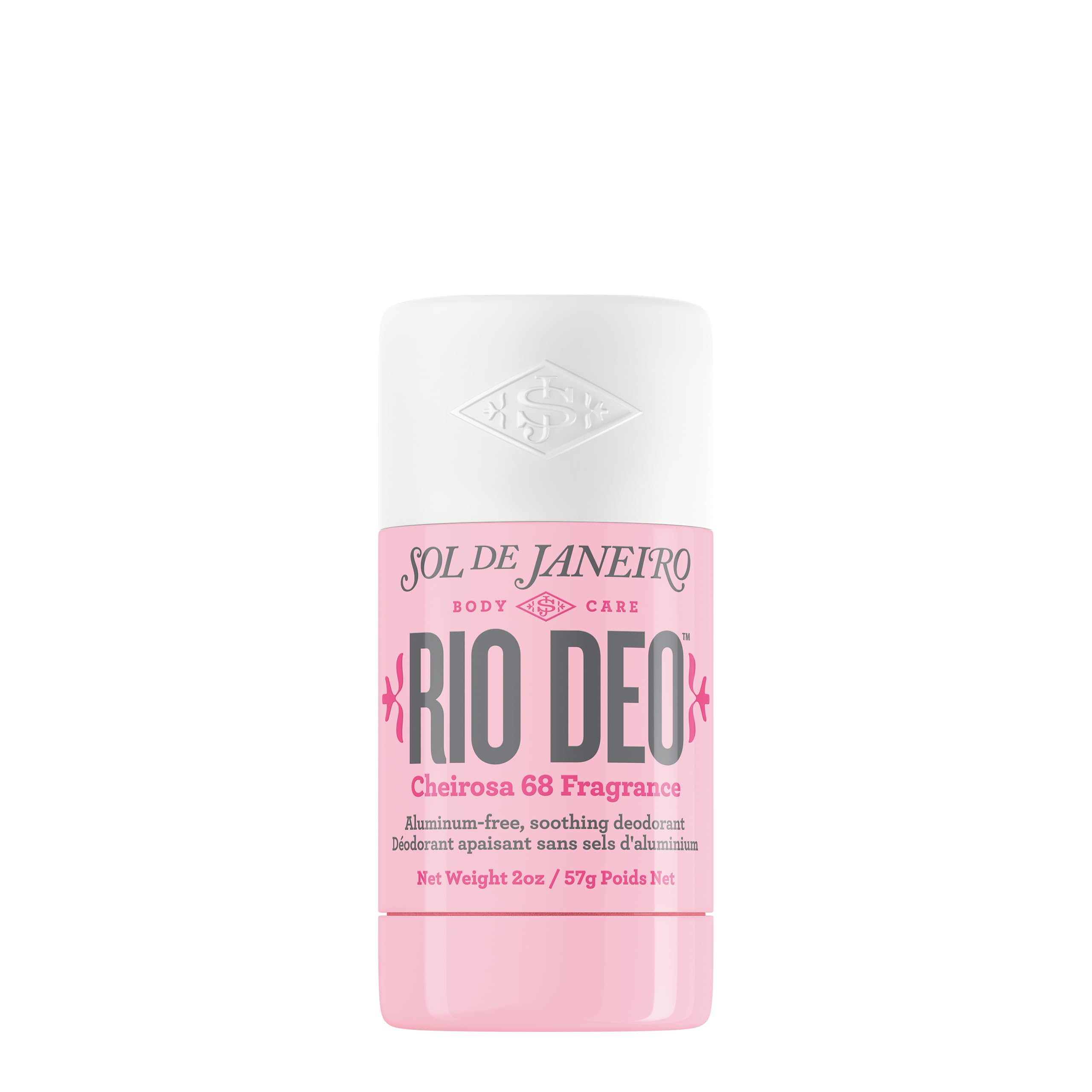 Sol de Janeiro Rio Deo Cheirosa 68 refillable packaging highlights eco-friendly design for daily freshness.