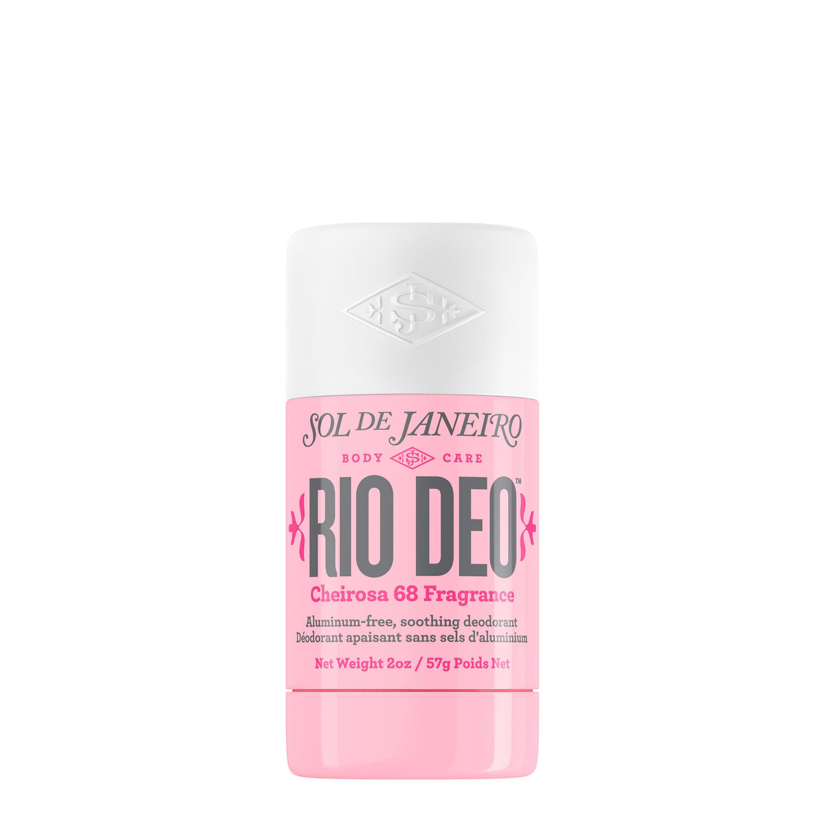 Sol de Janeiro Rio Deo Cheirosa 68 refillable packaging highlights eco-friendly design for daily freshness.