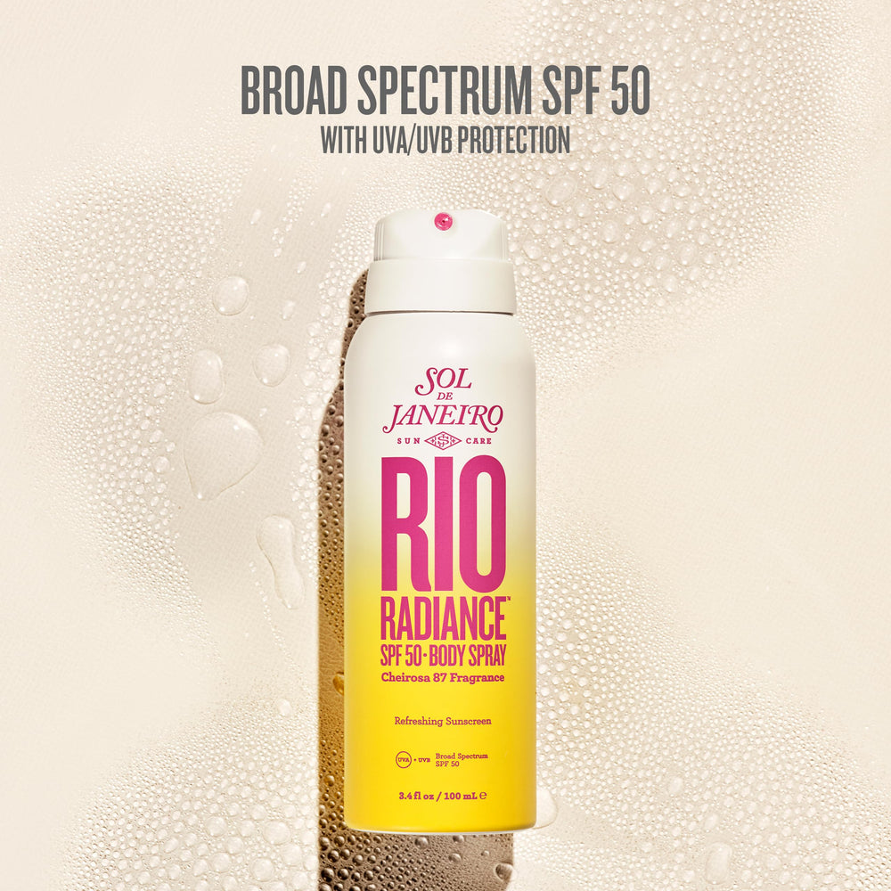 Sol de Janeiro Rio Radiance mist on skin delivering sheer glow