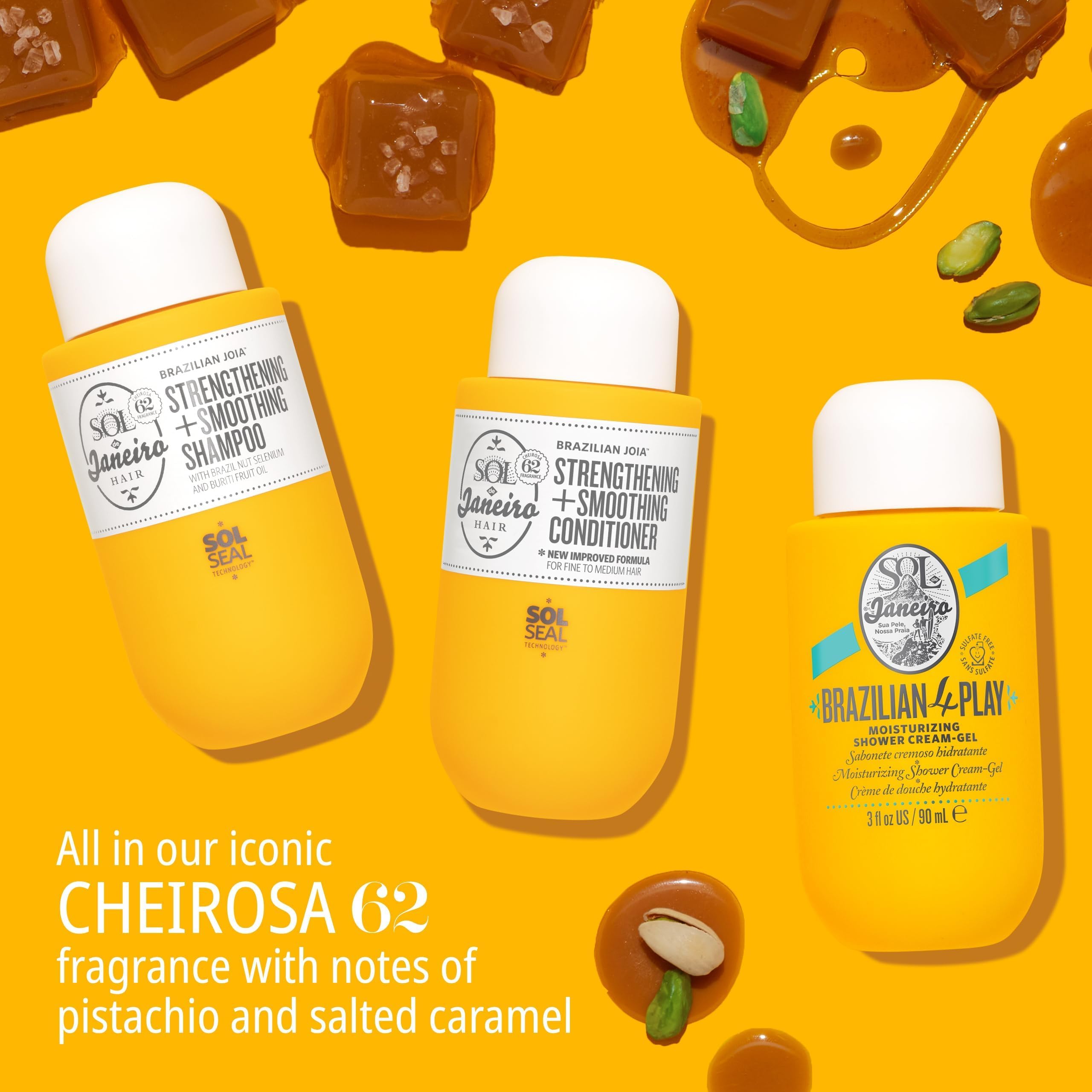 Sol de Janeiro ultimate shower bundle packaging emphasizes convenient travel-size packaging