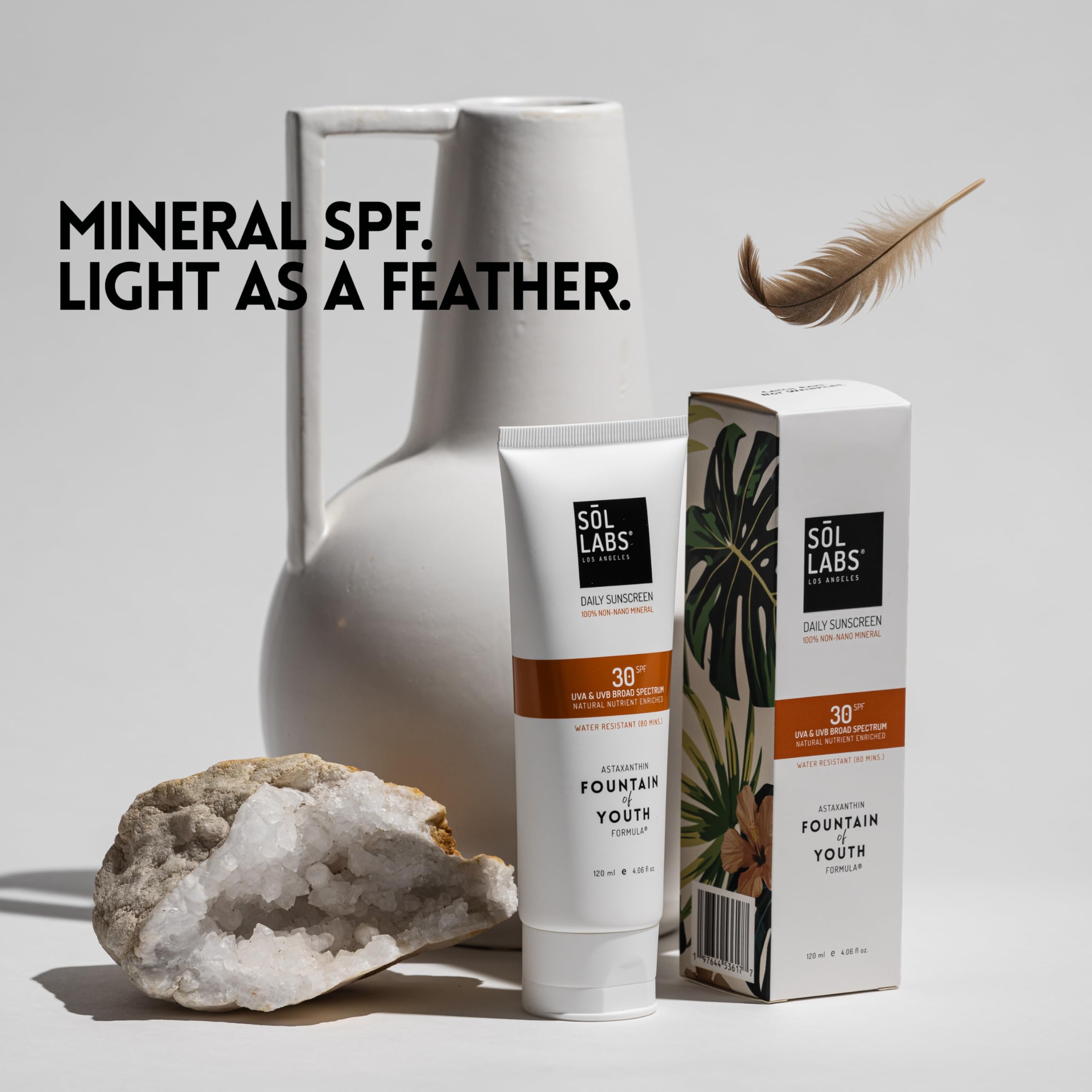 Texture of SOL LABS Mineral Sunscreen SPF 30 appears lightweight and non-greasy
