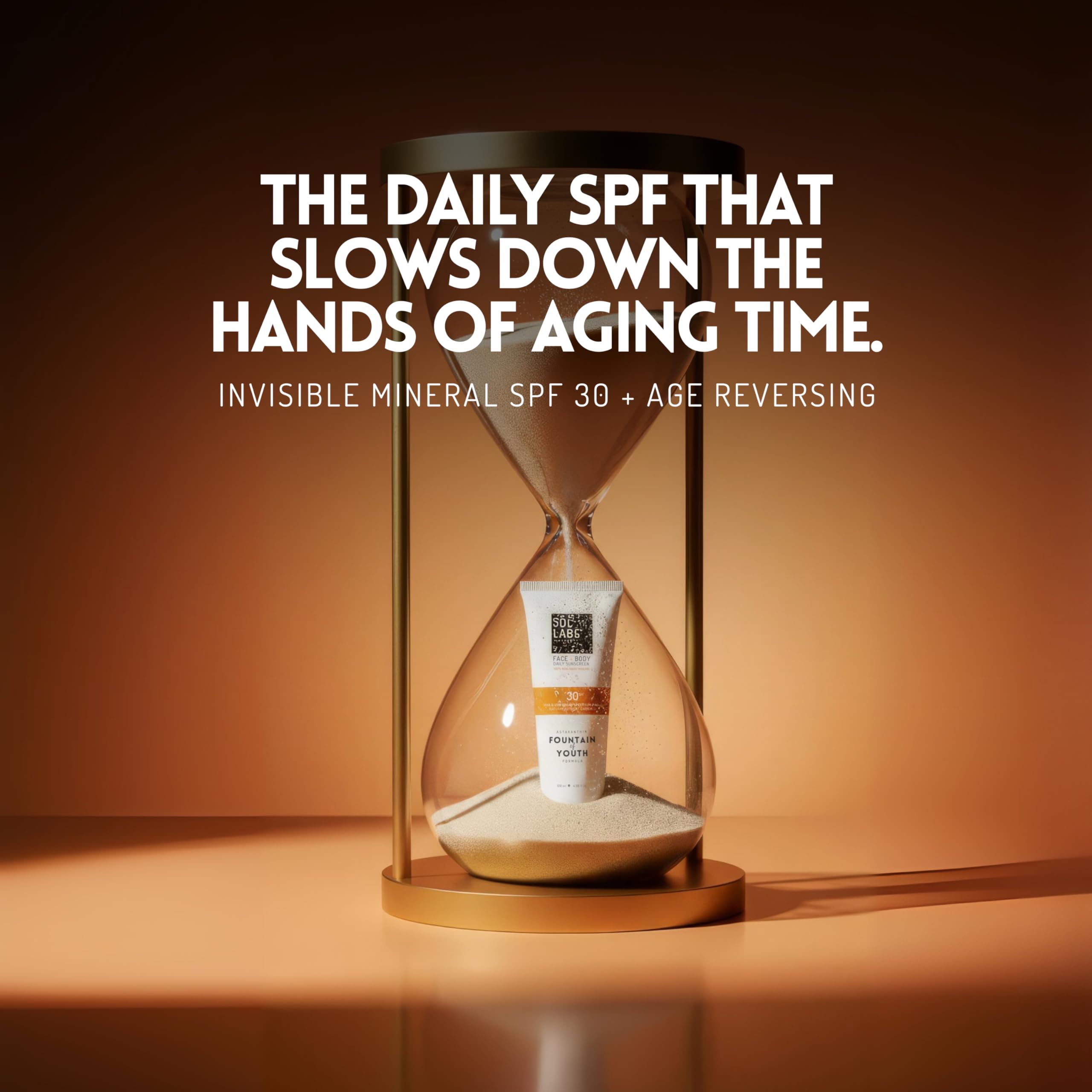 SOL LABS SPF 30 image highlights no white cast effect on skin