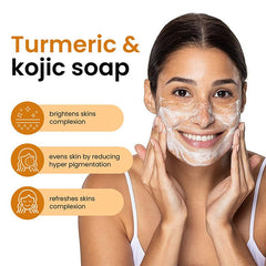 SolaceSkin Turmeric & Lemon Glow Soap Bar close-up of turmeric infusion for balanced skin tone
