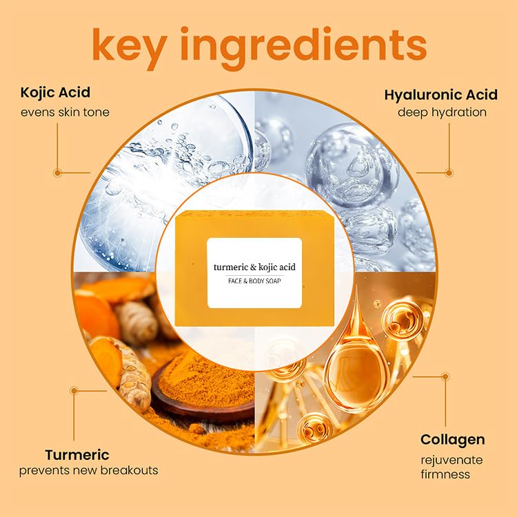 SolaceSkin Turmeric & Lemon Glow Soap Bar collagen-boost close-up signals firming support