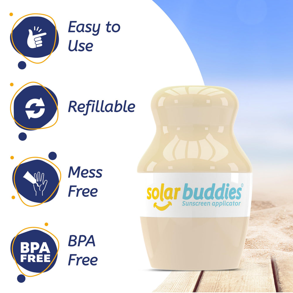 Solar Buddies sunscreen applicator sponge-head replacement demonstrates long-lasting, eco-friendly usage