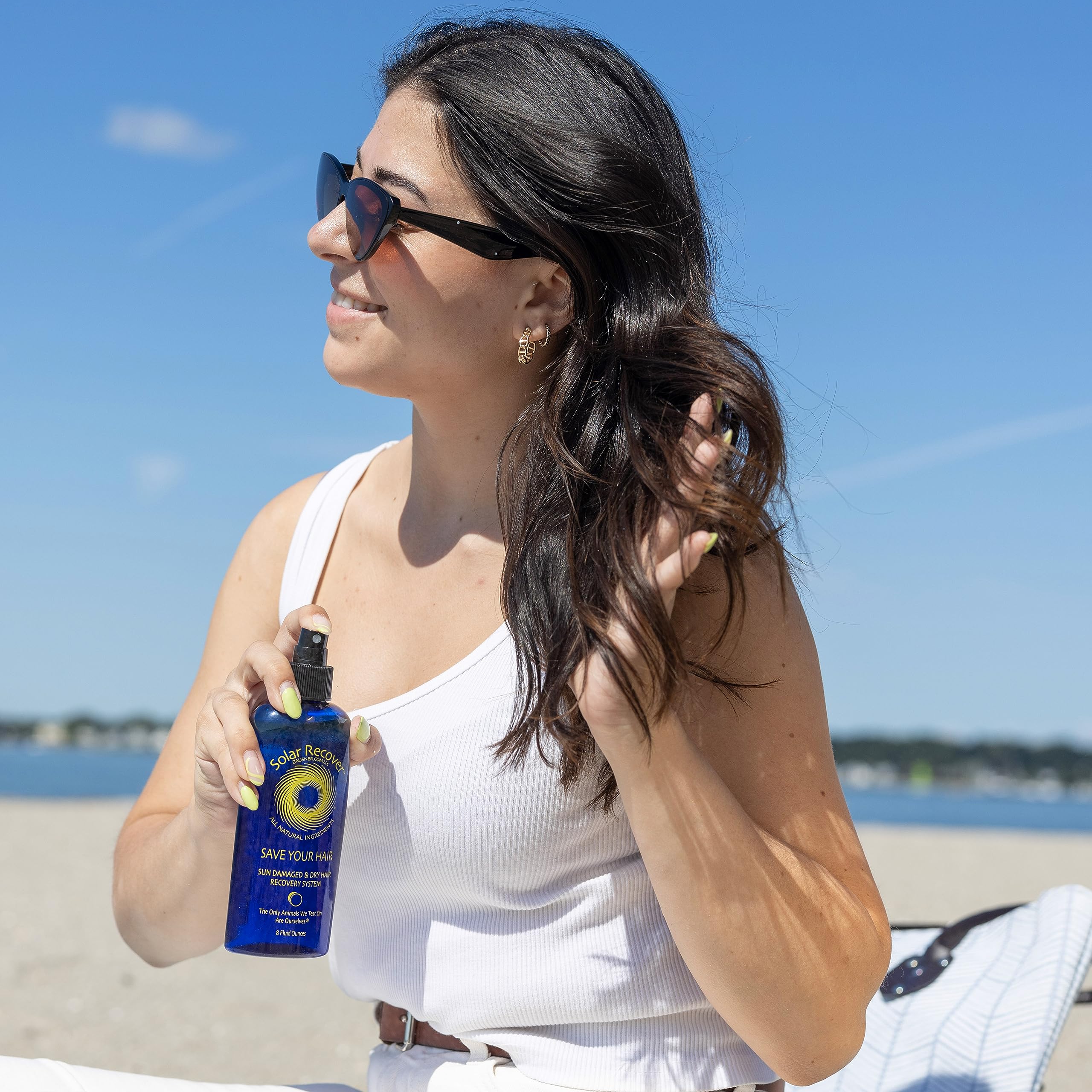 Solar Recover After Sun routine showing skin and hair care steps.