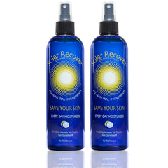 Solar Recover after sun spray bottle close-up for quick hydration