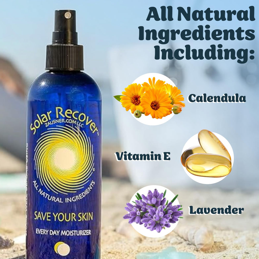 Close-up of Solar Recover water-delivered lotion concept for after sun care
