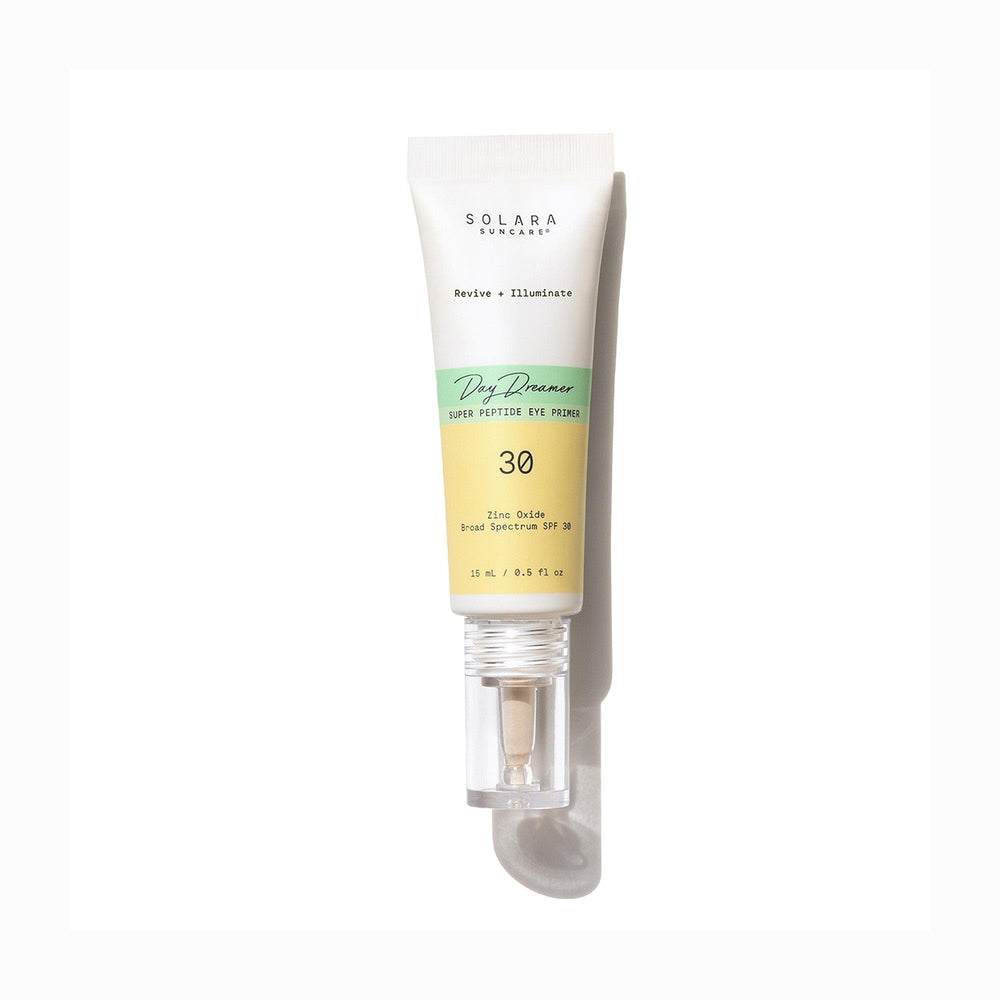 Solara Suncare Day Dreamer eye primer with SPF 30 gently primes and shields the eye area.