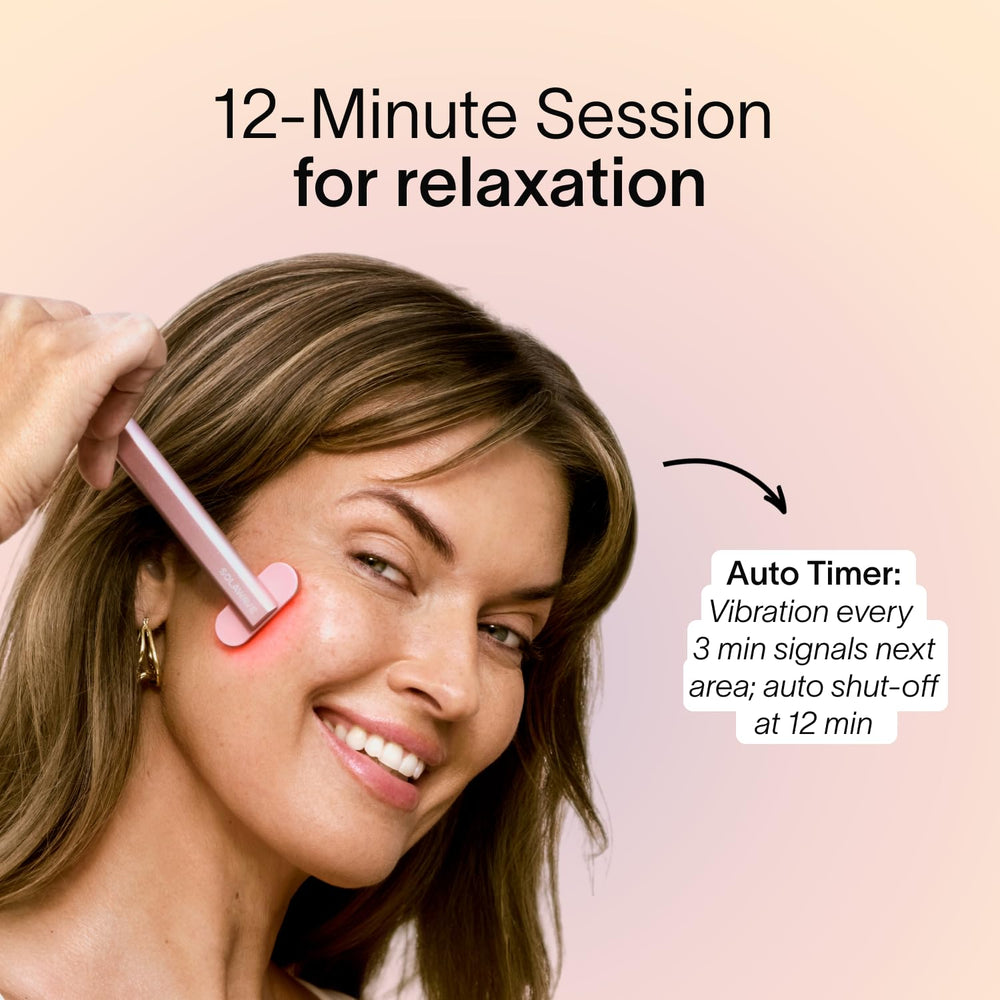 Solawave wand with 180-degree rotating head for precise contouring