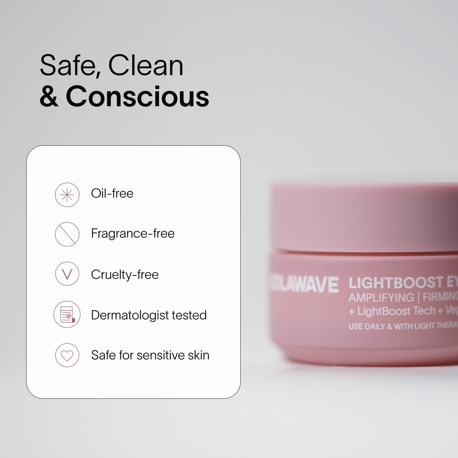 Solawave LightBoost Eye Cream complements light therapy sessions.