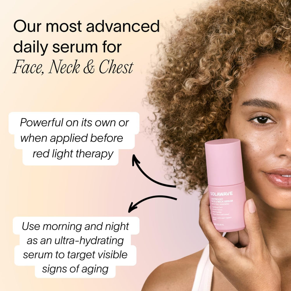 Solawave LightBoost texture being applied reveals silky coverage for even skin tone.