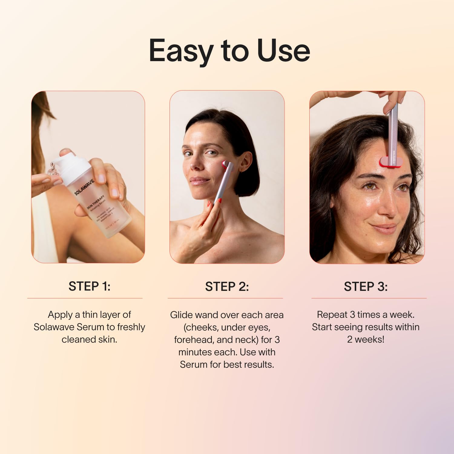 Solawave neck treatment promoting smoother skin along jawline