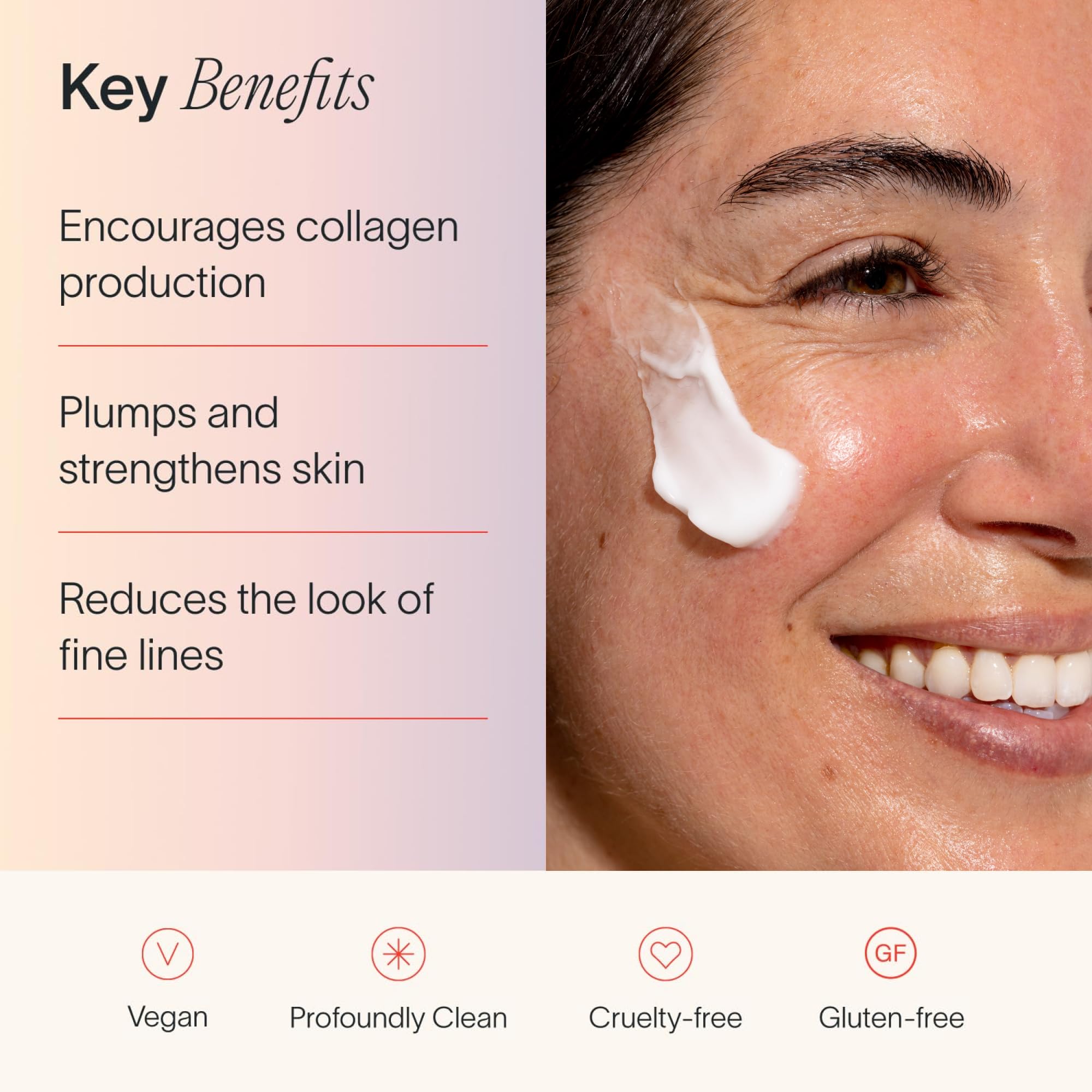 Solawave Probiotic Cloud Cream dispensing image illustrating quick absorption and light feel.