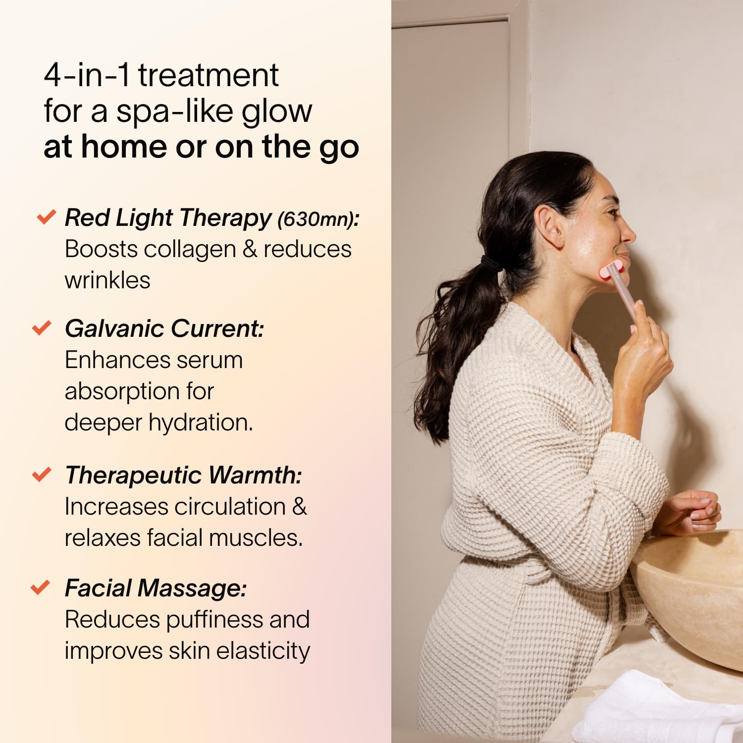 Solawave Radiant Renewal Wand galvanic current enhancing serum absorption