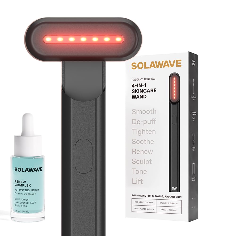 Solawave Radiant Renewal Wand with on-off button for simple control during use