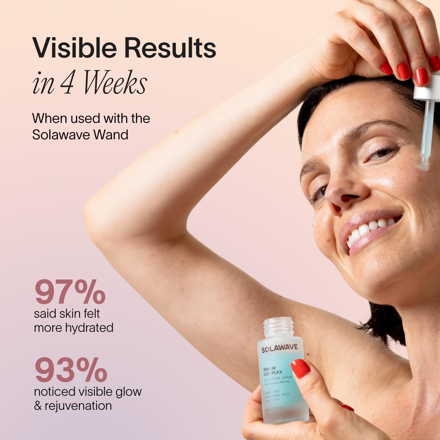 Solawave Renew Complex aloe vera for soothing moisture during skincare routine.