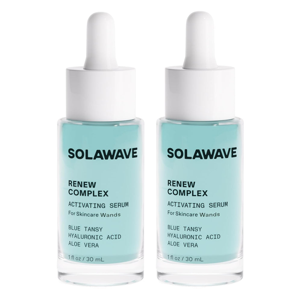 Solawave Renew Complex Serum bottle 1oz ready for daily hydration prep