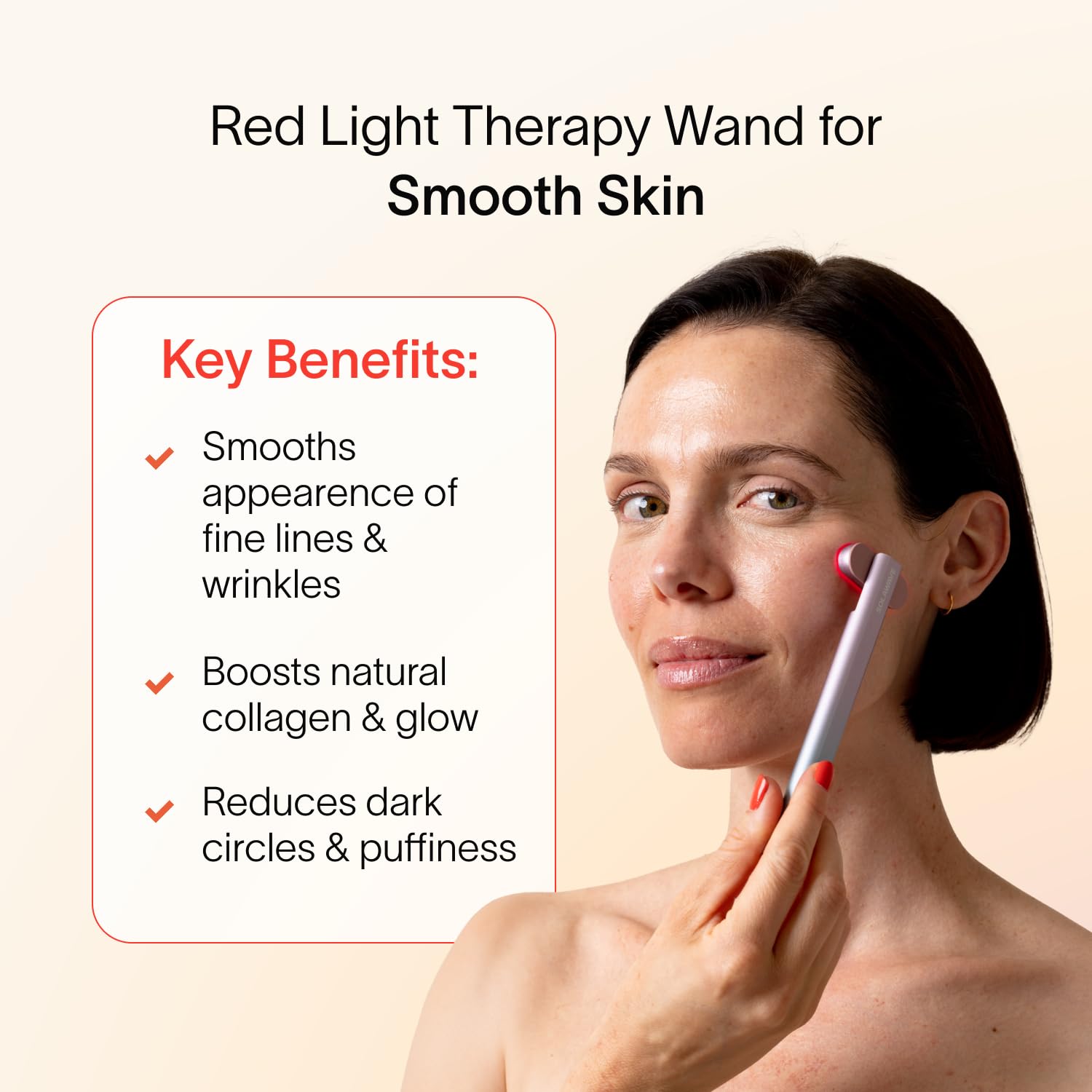 Solawave Renew Complex serum bottle highlights soothing hydrating ingredients.