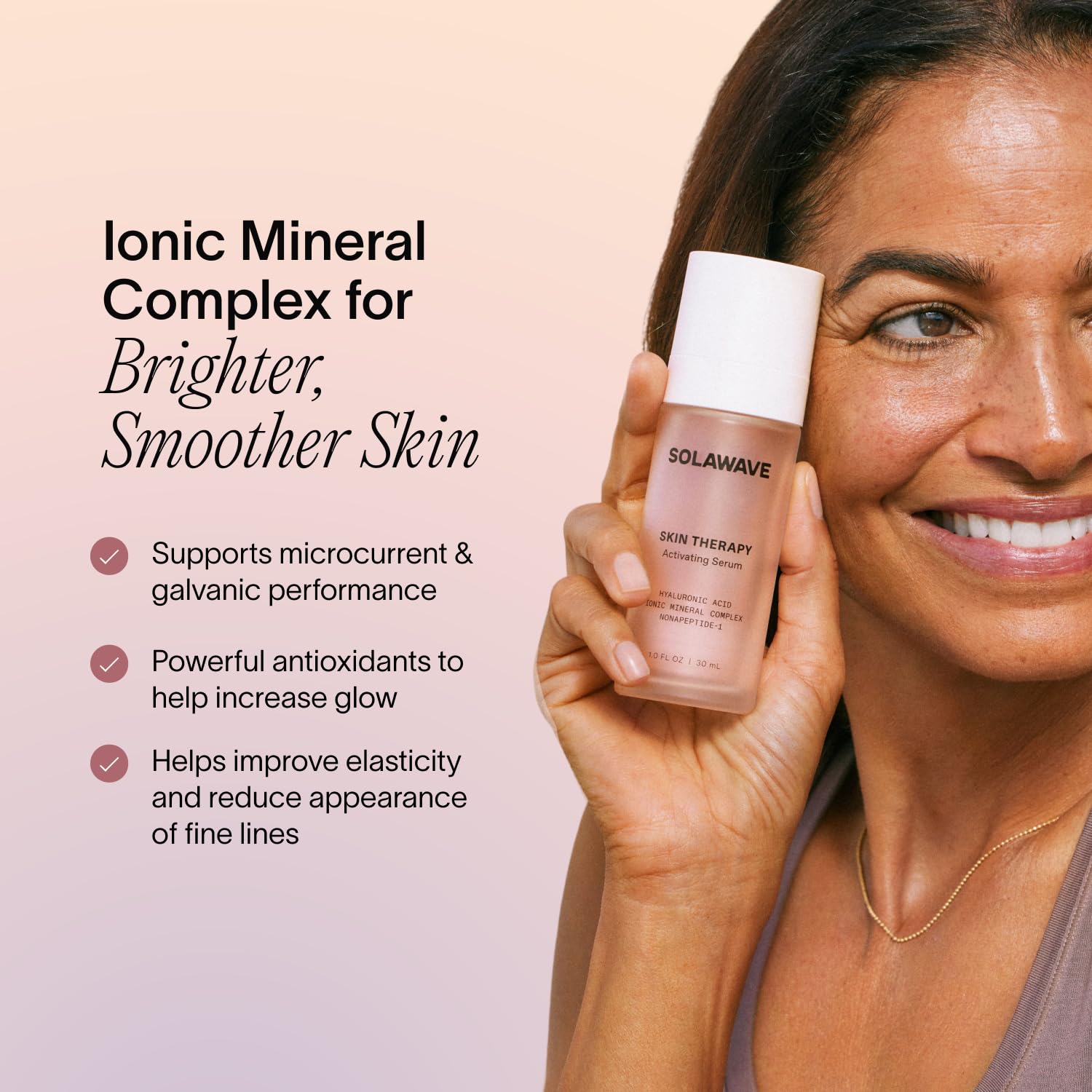 Oil-free, fast-absorbing serum ideal under makeup.