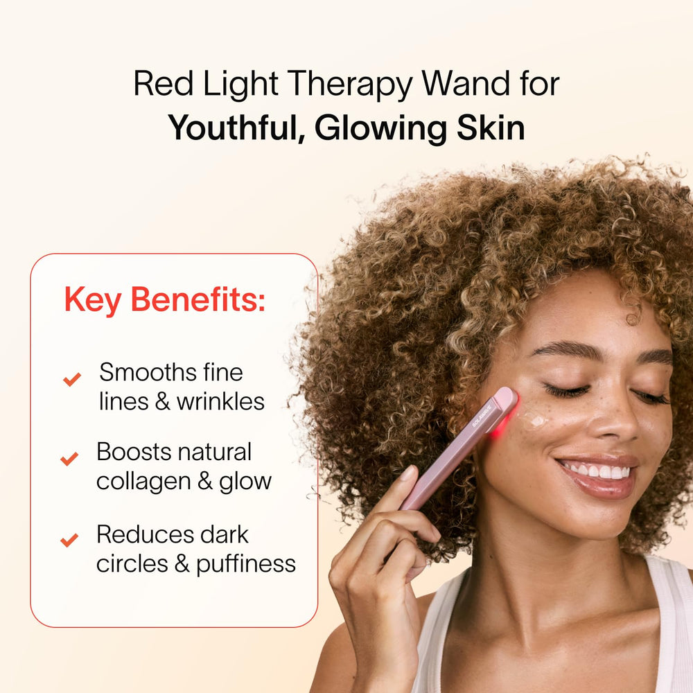Solawave wand treats the forehead area for targeted coverage