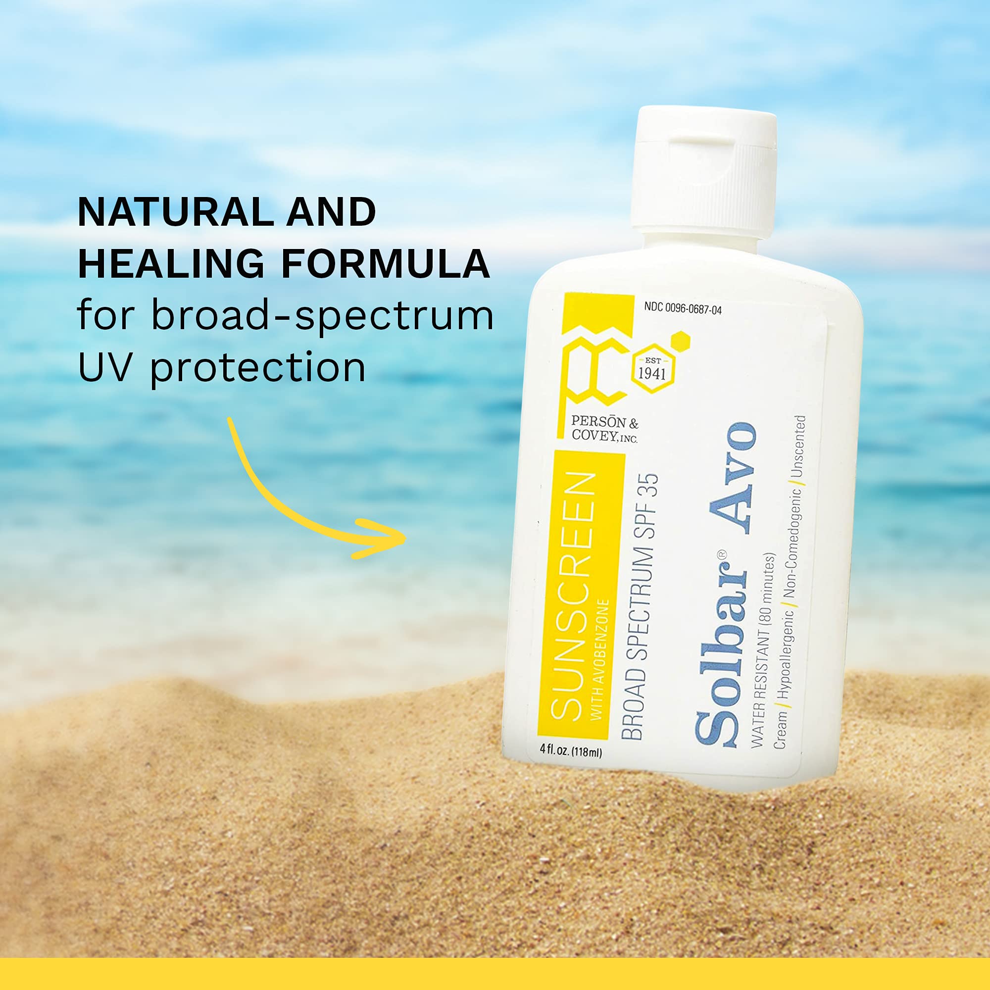 Solbar AVO SPF 35 sunscreen application demonstrates quick, even coverage for daily sun protection