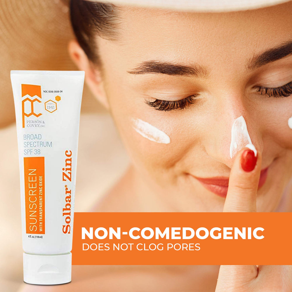 Solbar oil-free moisturizing cream becomes clear sunscreen.