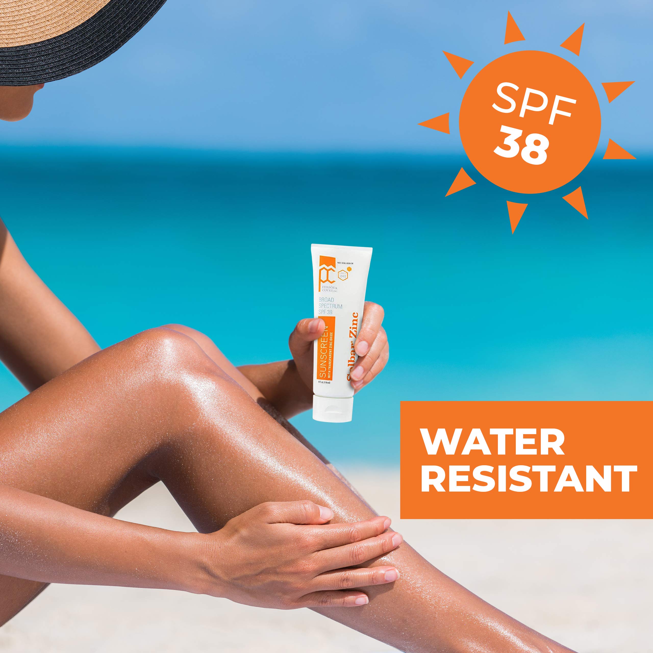 Solbar transparent cream leaves no white cast on skin.