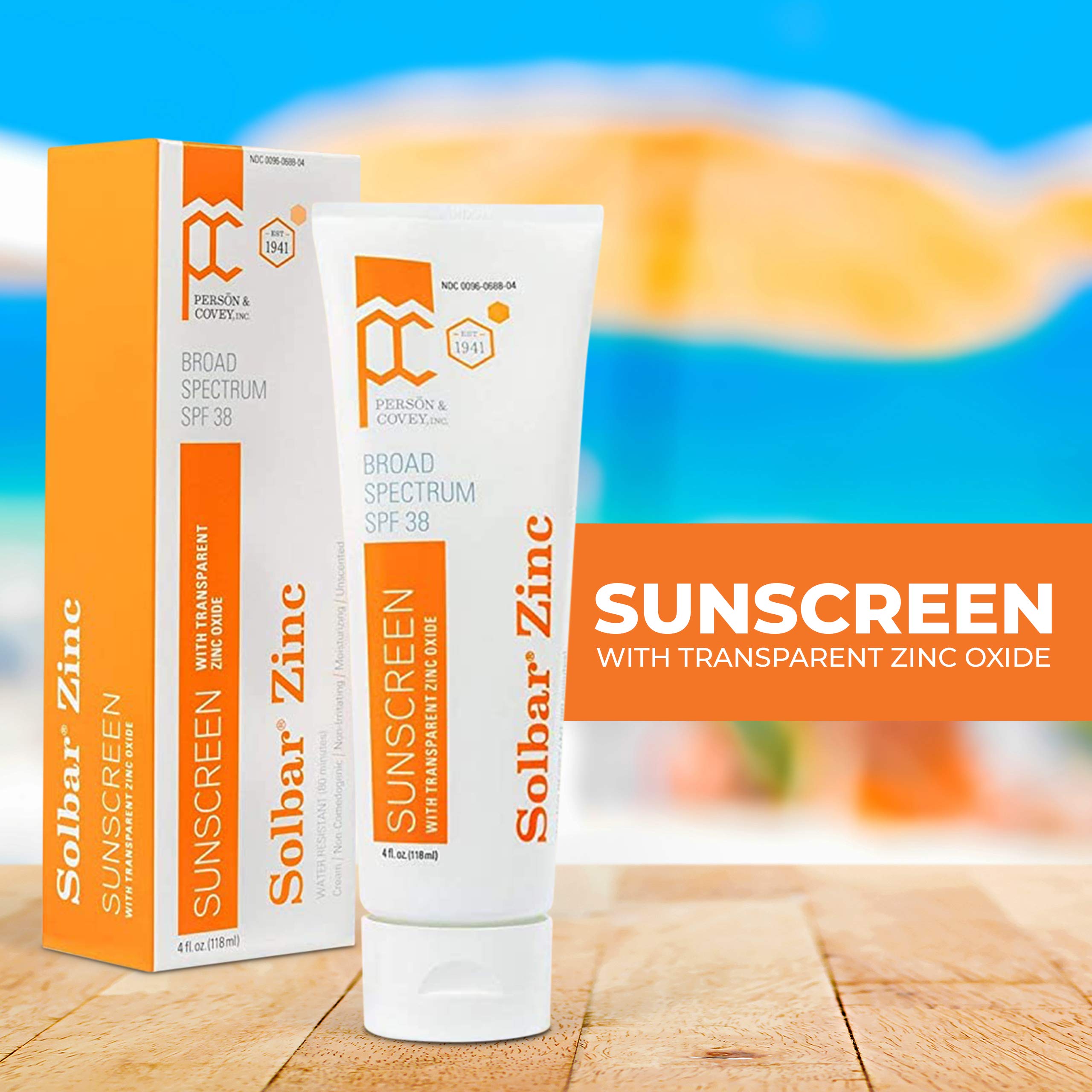 Solbar formula resists sweat for active outdoor use.