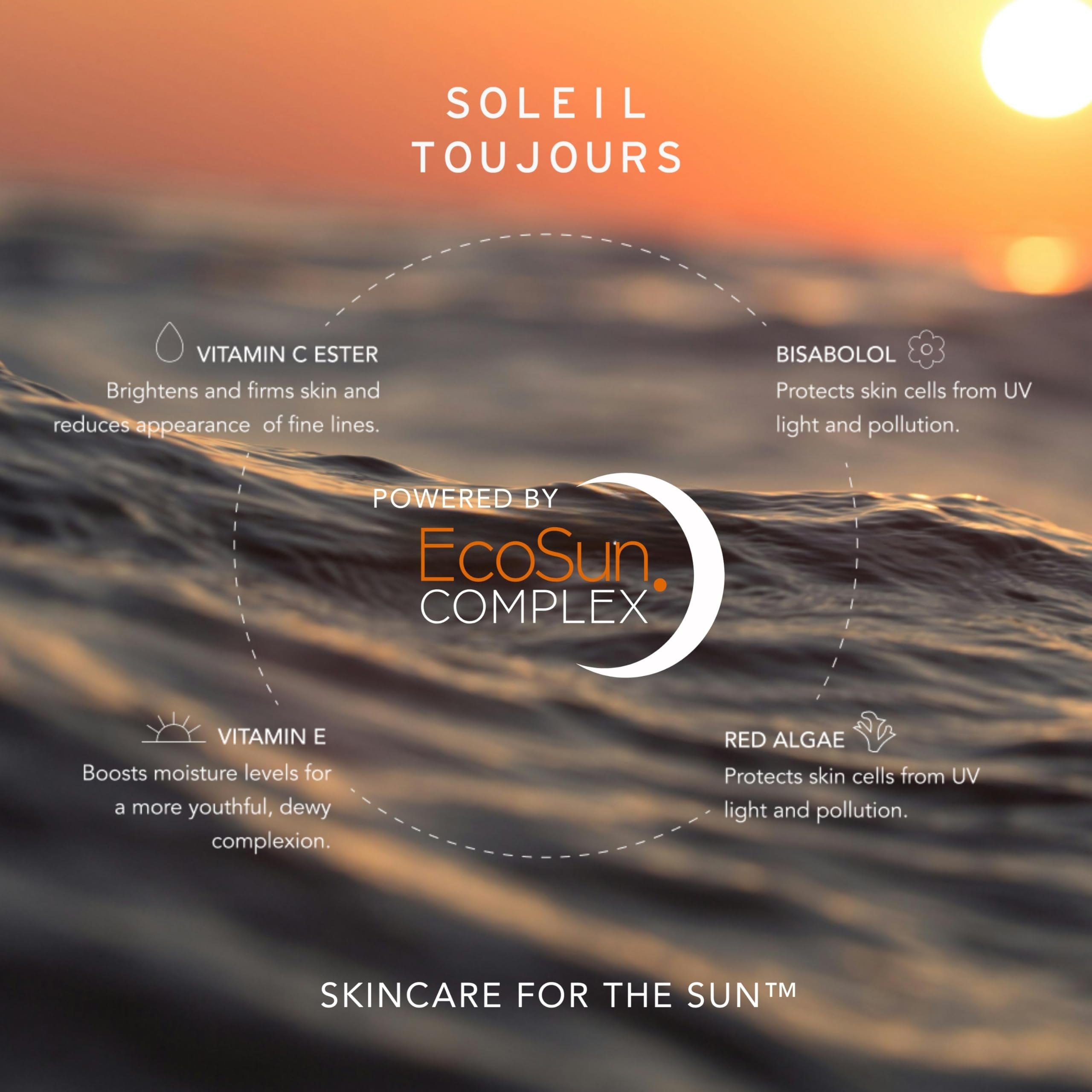 Ingredients chart for Soleil Toujours Mineral Ally Eye Glow formula.