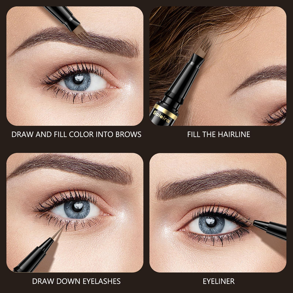 Soleira compact brow kit fits easily in a purse for on-the-go touch-ups.