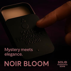 Solid Fragrance Bomb Noir Bloom texture close-up reveals skin-melting consistency.