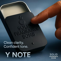 Solid Fragrance Bomb unisex fragrance range for clean to bold everyday scents