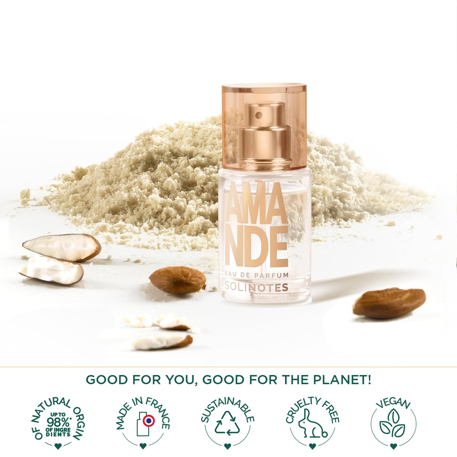 Solinotes Almond EDP application on skin reveals warm, comforting wear