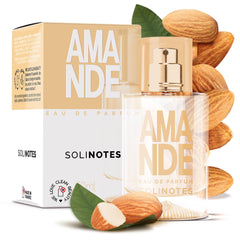Solinotes Almond perfume bottle, versatile daily scent for both women and men