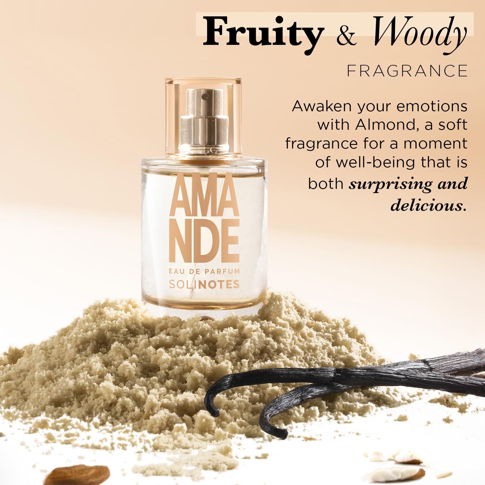 Solinotes Almond perfume cap, secure and portable elegance