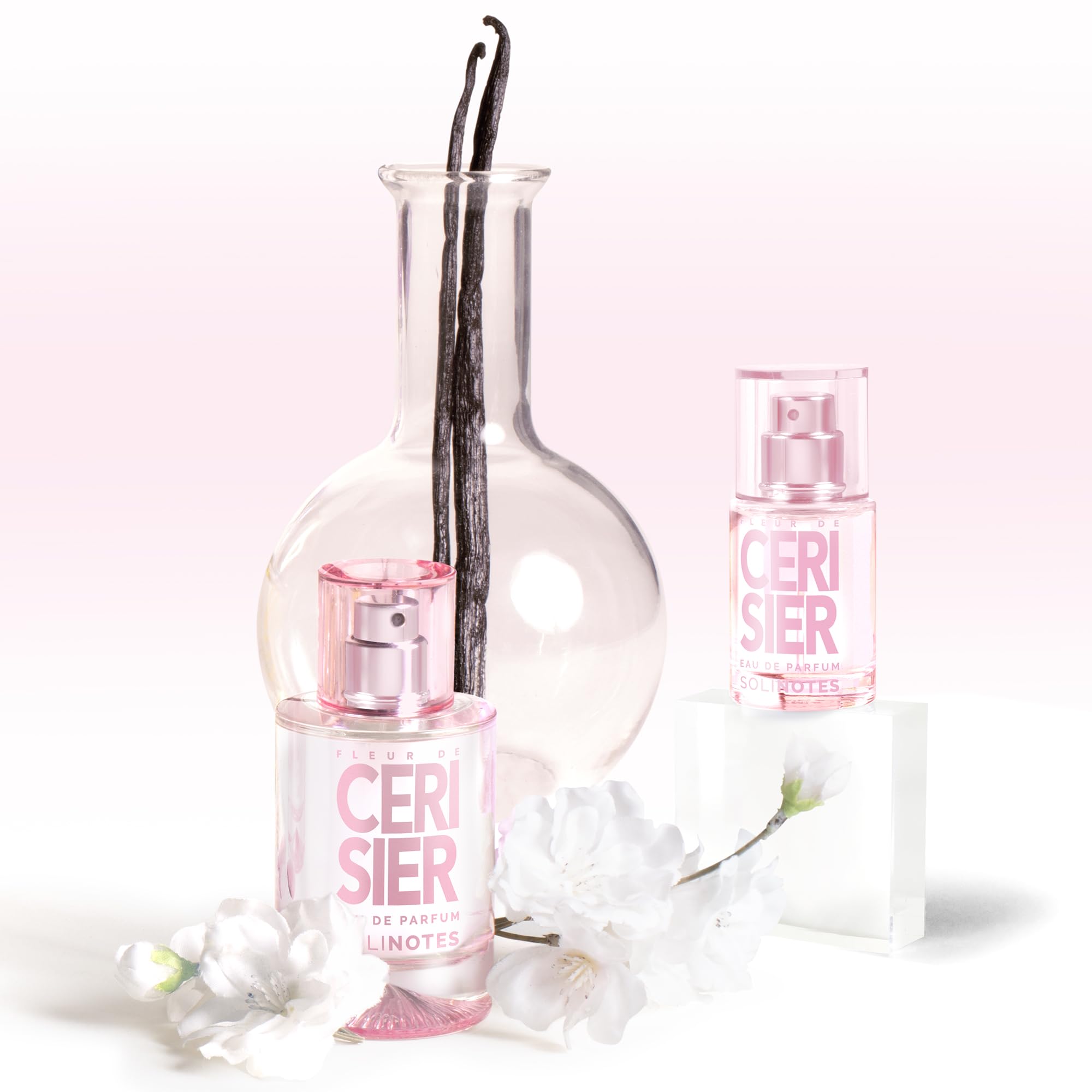 Solinotes Cherry Blossom travel size fits easily in a purse for on-the-go moments.