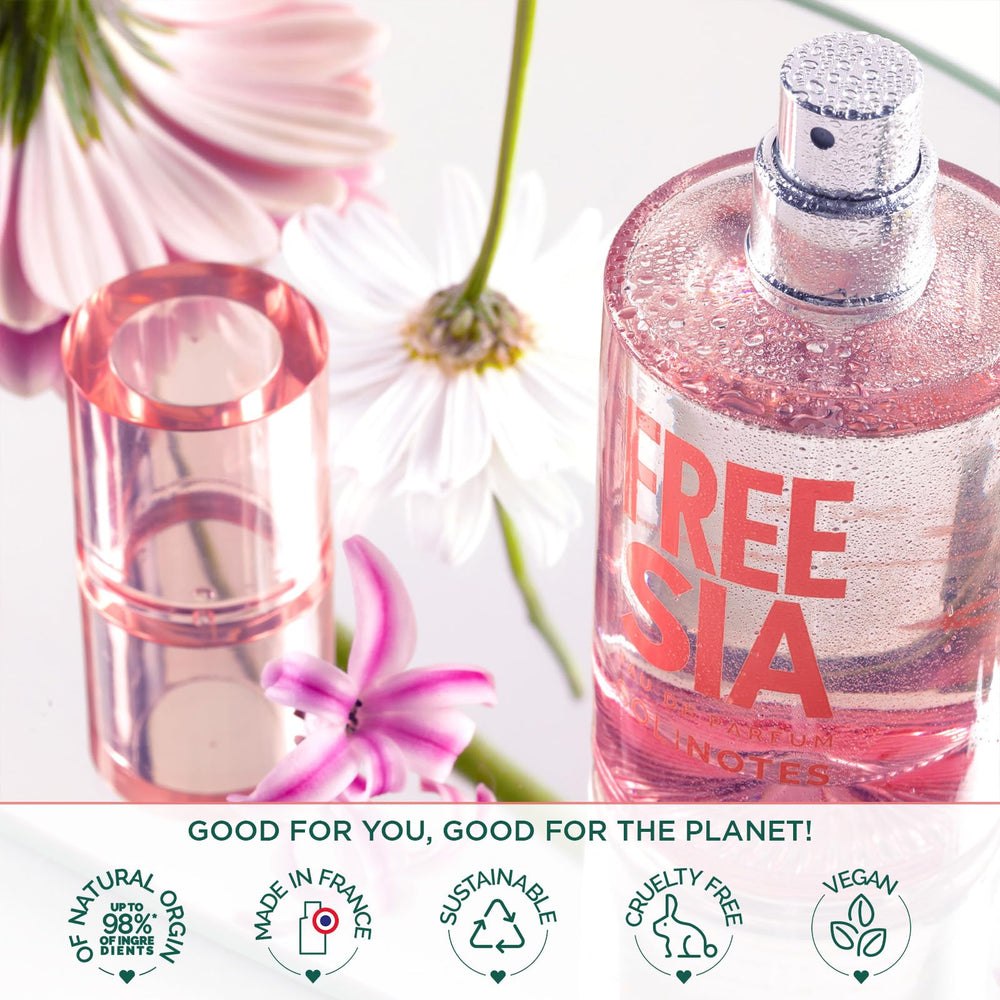 Solinotes Freesia vegan and cruelty-free certification banner