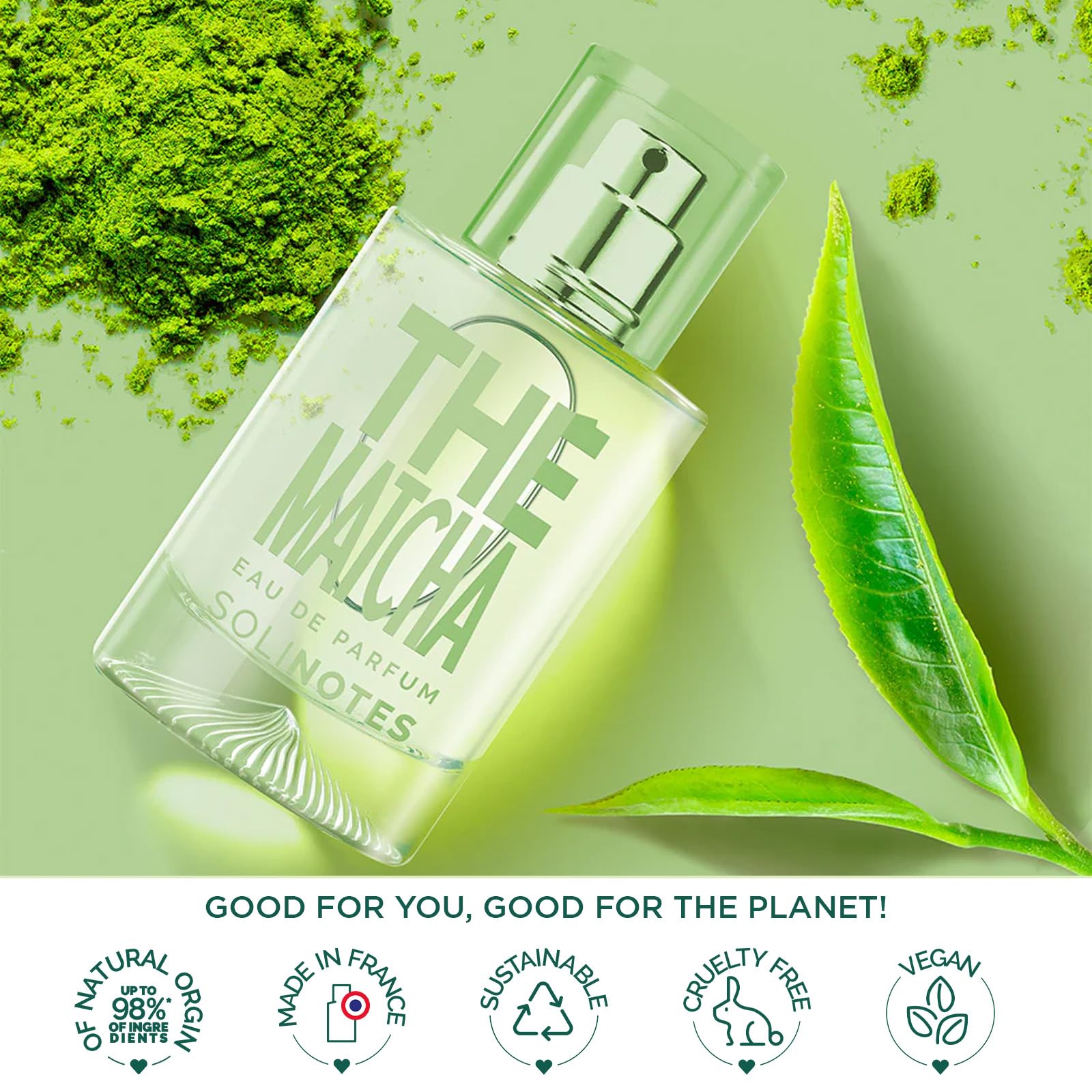 Solinotes Matcha Tea gift box perspective, ideal for gifting.