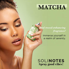 Solinotes Matcha Tea swatch with bergamot and cardamom hints.