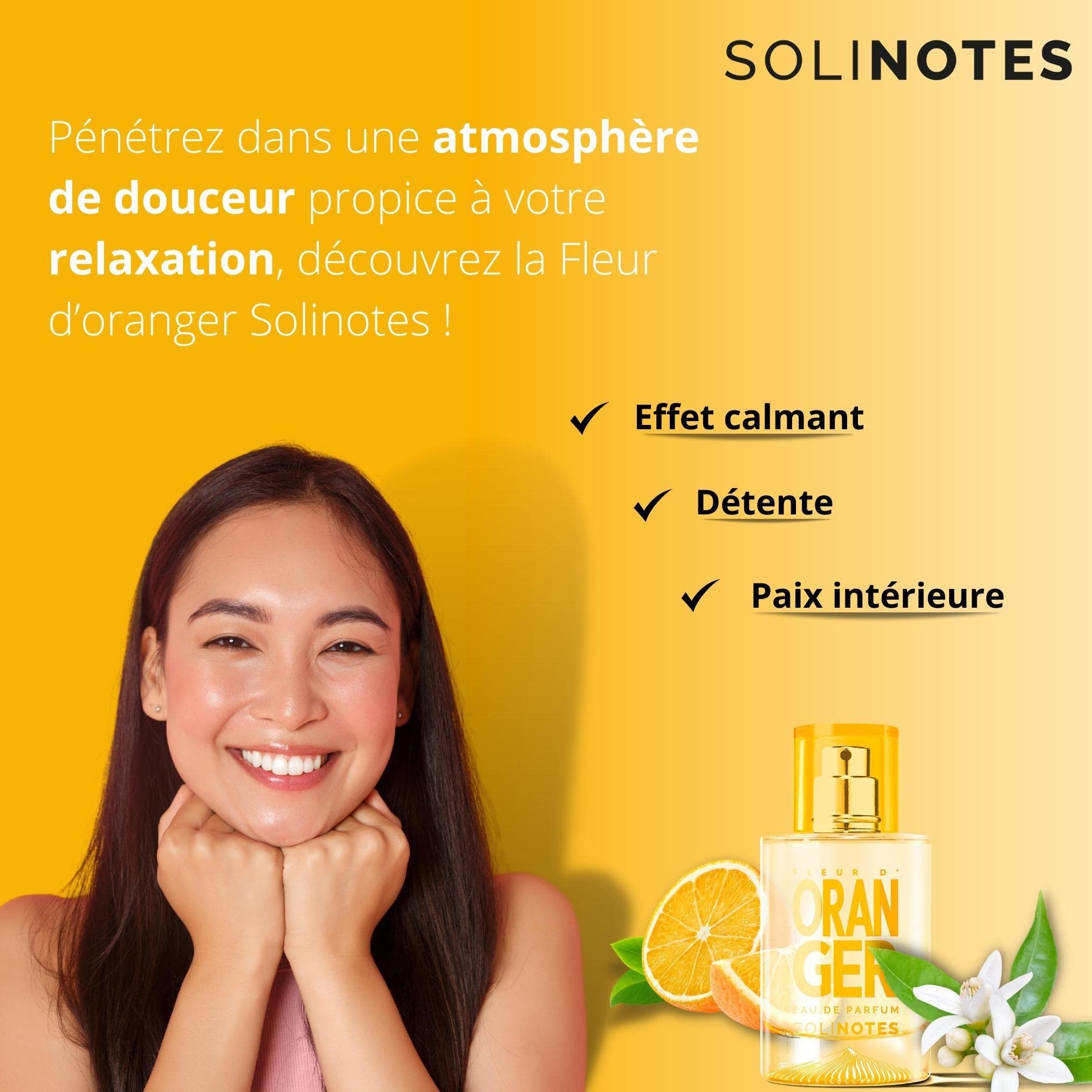 Solinotes Orange Blossom floral-notes-closeup; highlights orange blossom and jasmine nuances.