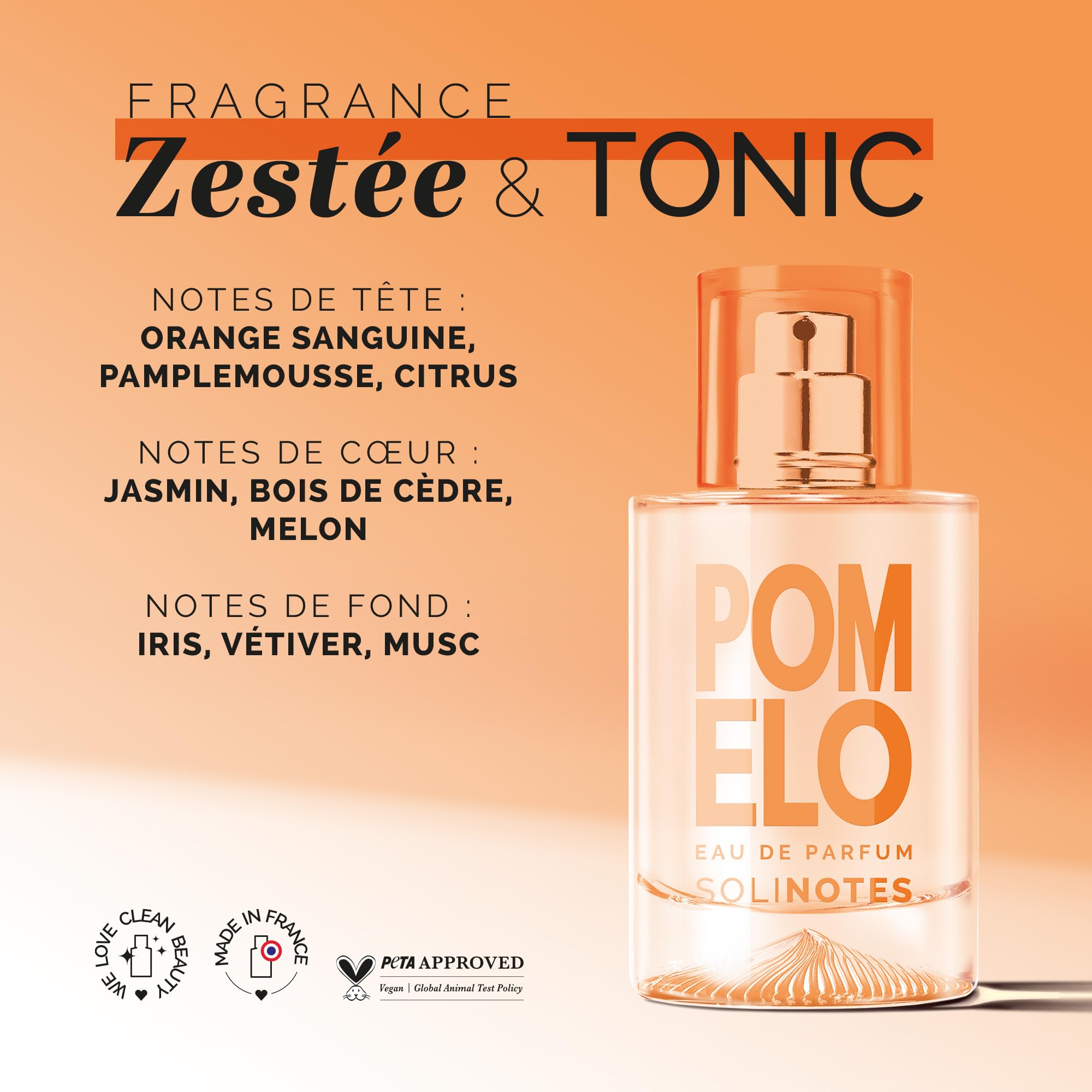 Solinotes Pomelo base notes cedarwood and musk for lasting depth.