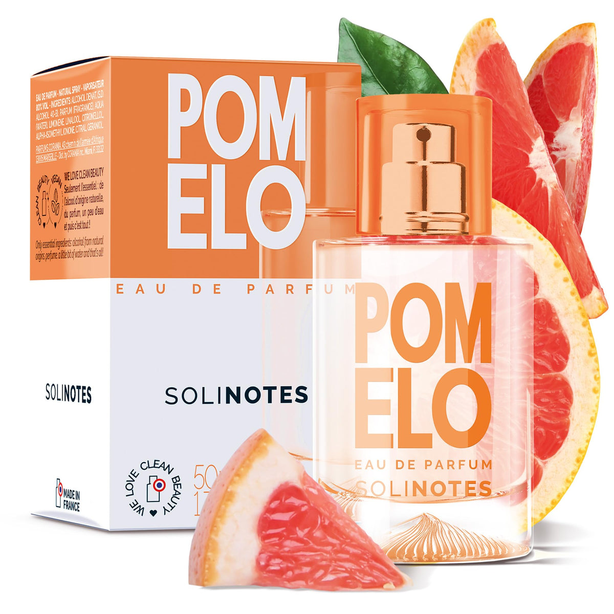 Solinotes Pomelo EDP bottle with citrus notes for a refreshing daily scent.