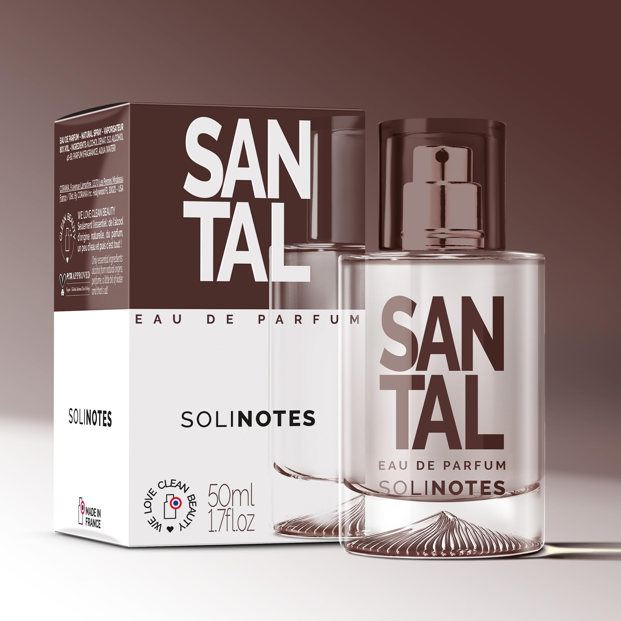 Solinotes Santal EDP bottle in lifestyle scene, versatile fragrance.