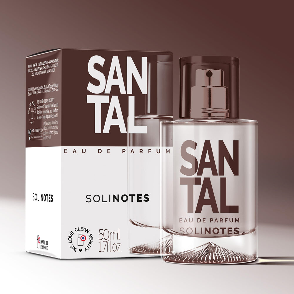 Solinotes Santal EDP bottle in lifestyle scene, versatile fragrance.