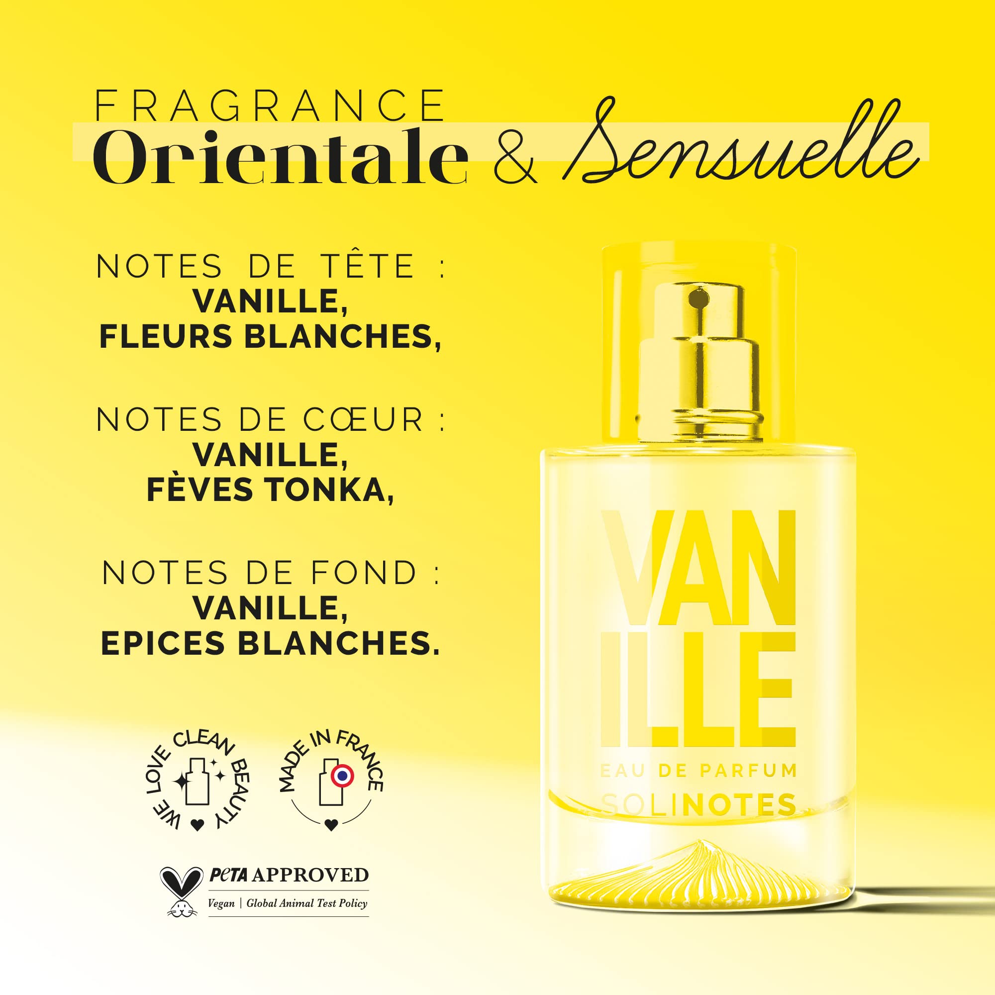 Solinotes Vanilla eau de parfum 1.7oz, compact luxury for travel